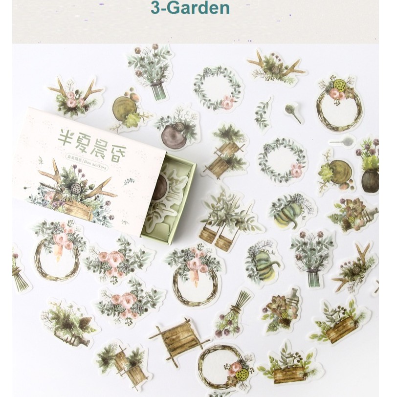 Hộp 40 sticker dán trang trí planner, scrapbook Nhiều Chủ Đề