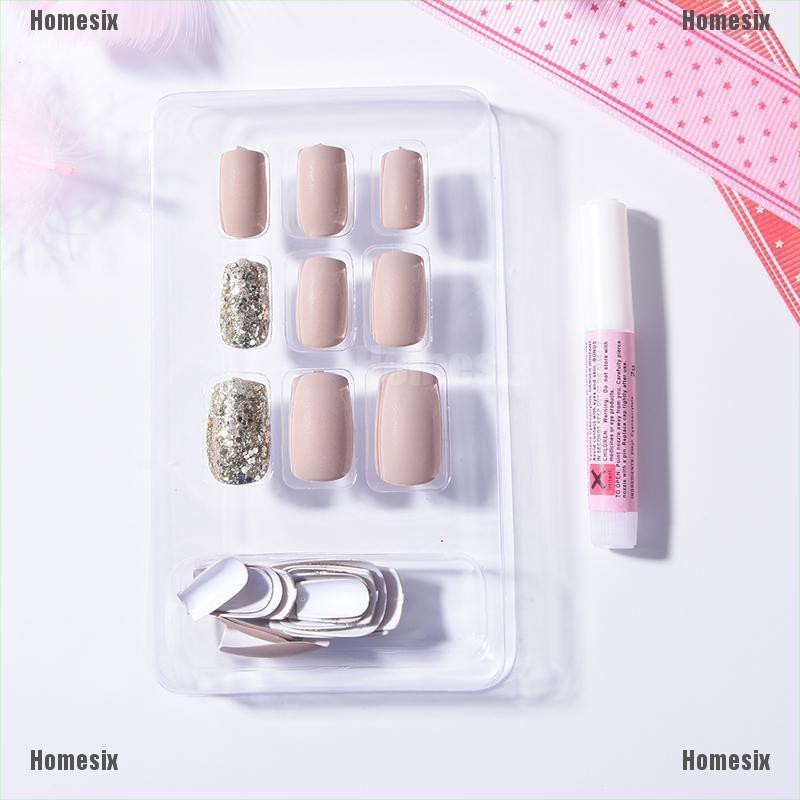 Set 24 Móng Tay Giả Họa Tiết Xinh Xắn