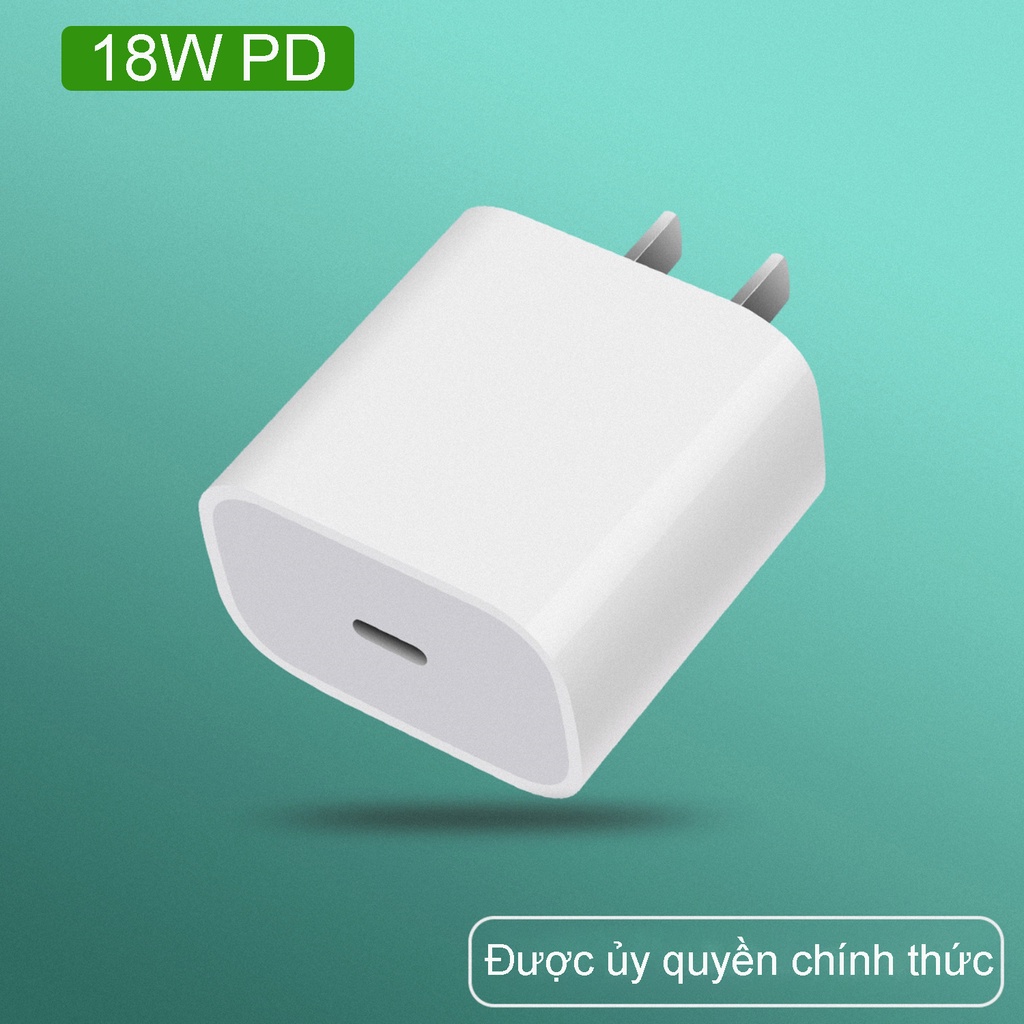 Củ sạc nhanh PD 18W cho I P7/7P/8/8P/X/XR/XS/XS MAX/11/11 Pro/11 Pro Max dùng kết hợp với dây sạc to