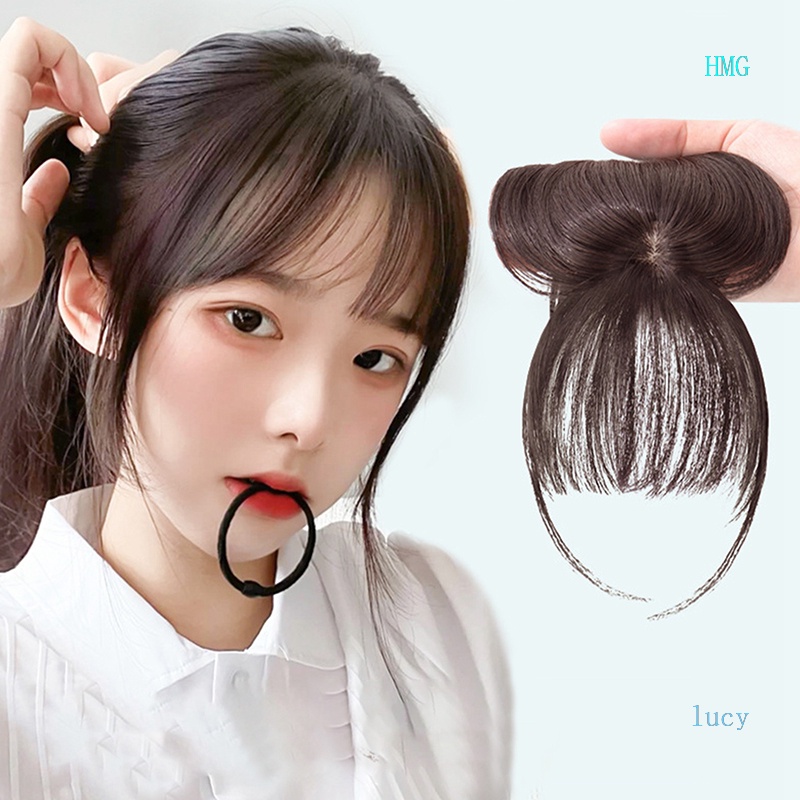 Tóc Mái Giả 3d Màu Trắng Tự Nhiên Thay Thế Cho Nữ