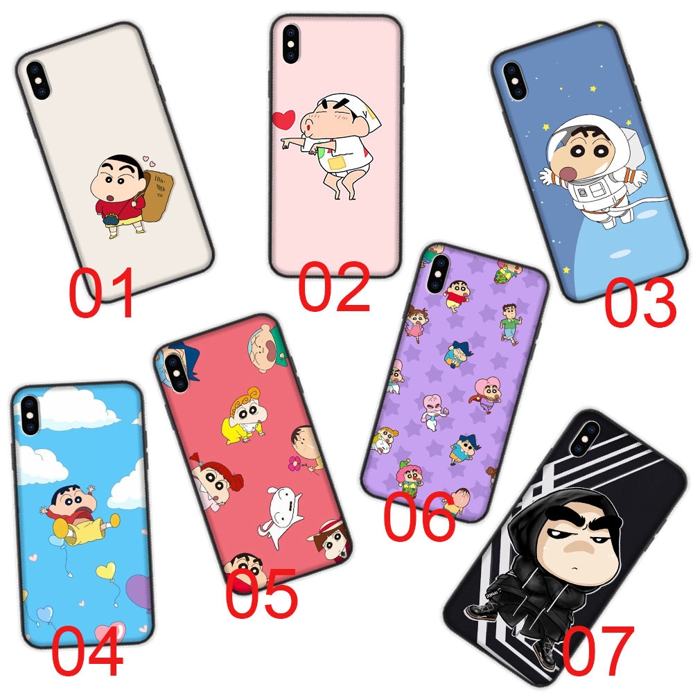 Ốp điện thoại mềm in hình Crayon Shin Chan cho iPhone 5 5s 6 6s Plus 7 8 SE