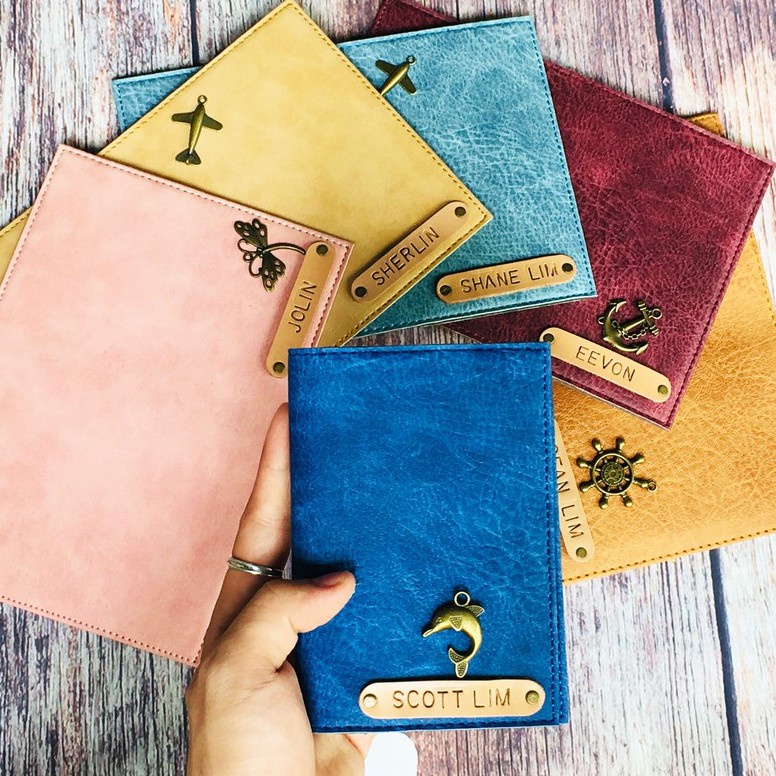 ✒◘♀Bao Da Passport (Ví Đựng Hộ Chiếu) Khắc Tên Theo Yêu Cầu (yêu riêng)