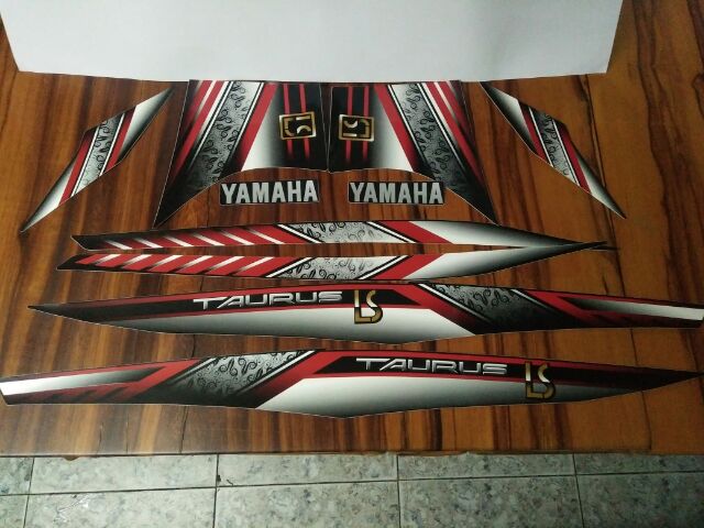 Bộ tem Yamaha Taurus màu đỏ