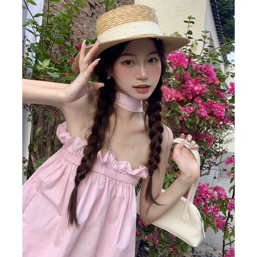 Áo Ống Ngắn Hai Dây Màu Hồng Thời Trang Mùa Hè Dành Cho Nữ wd2363 | BigBuy360 - bigbuy360.vn