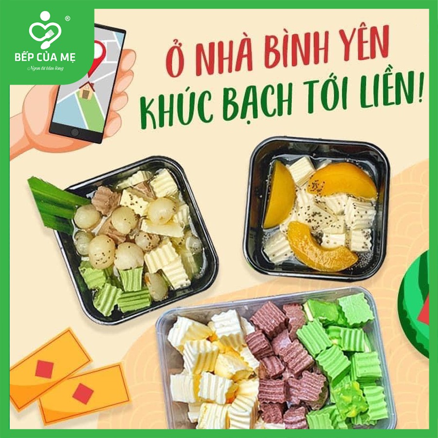 Set Nguyên Liệu Chè Khúc Bạch (Set 20 chén) tại Bếp của Mẹ, Nấu ăn & làm bánh, nấu và làm dễ dàng vô cùng hấp dẫn