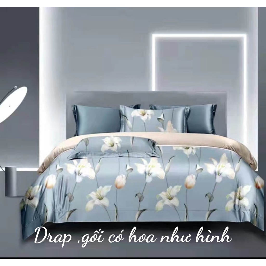Bộ drap gối Tencel vải nhập Hàn Quốc đỉnh cao mát , mềm mại { drap và 3 áo gối}chat đễ chọn màu nha bạn.
