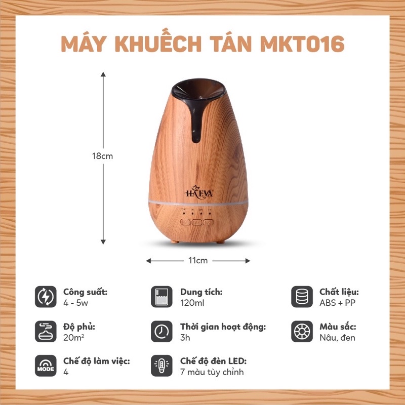 Máy khuếch tán xông tinh dầu MKT-016 Haeva