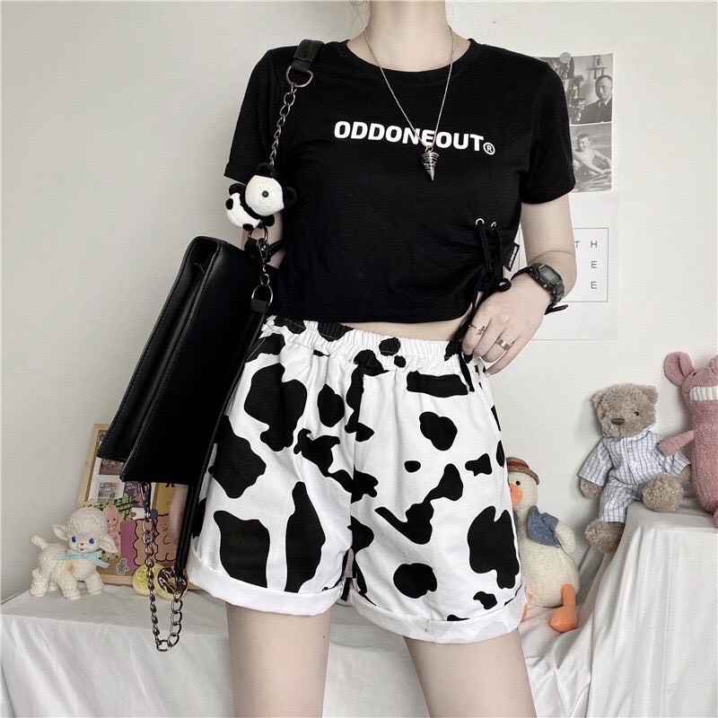 Quần đùi bò sữa nữ dáng rộng, quần short bò sữa Kanimi siêu hot