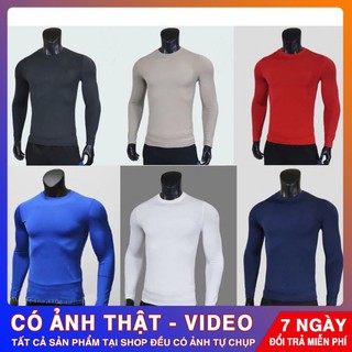 Áo giữ nhiệt nam ,Áo dài tay áo thể thao nam 6 màu trơn từ 45 đến 90kg