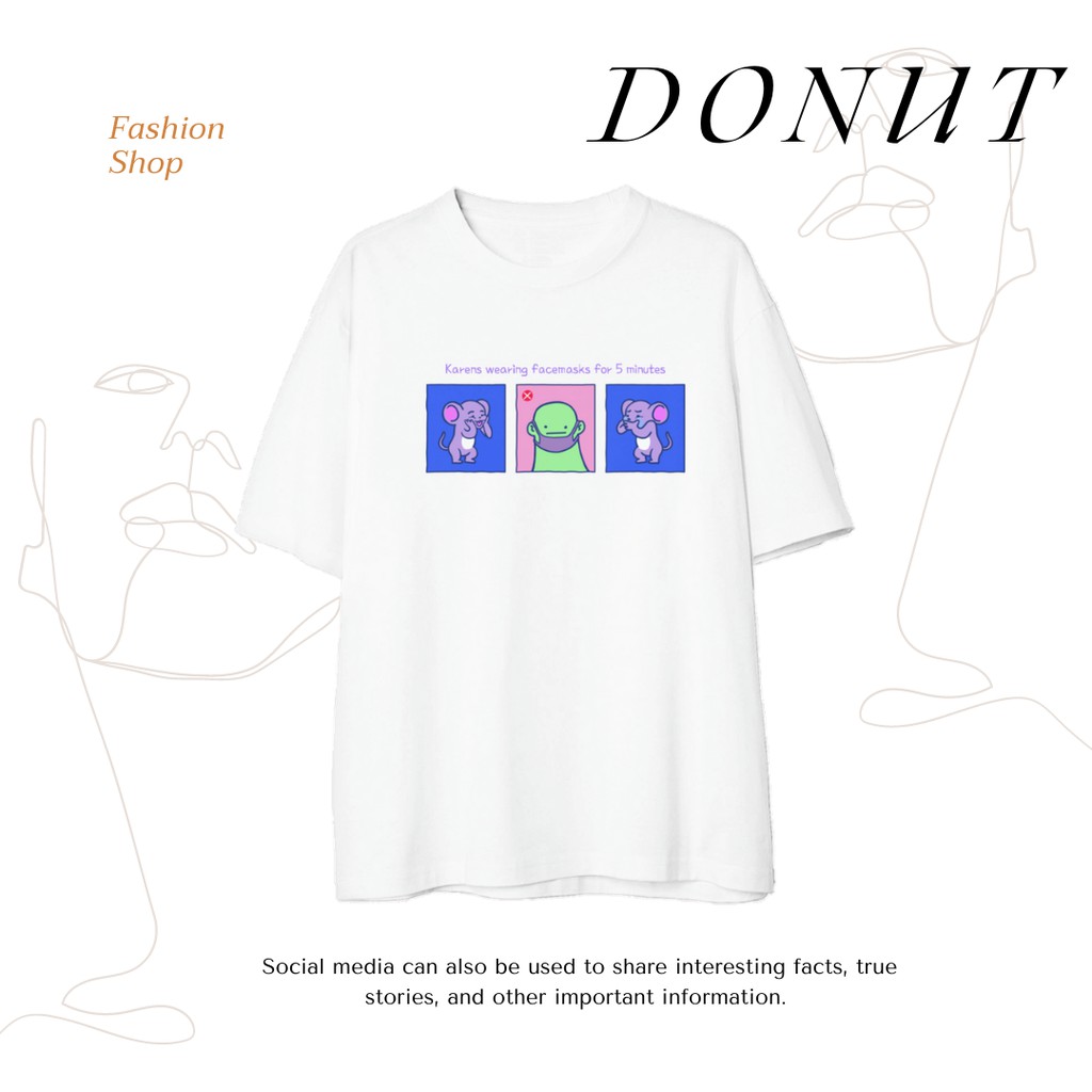 ÁO THUN COTTON OVERSIZE UNISEX FUNNY CARTOON