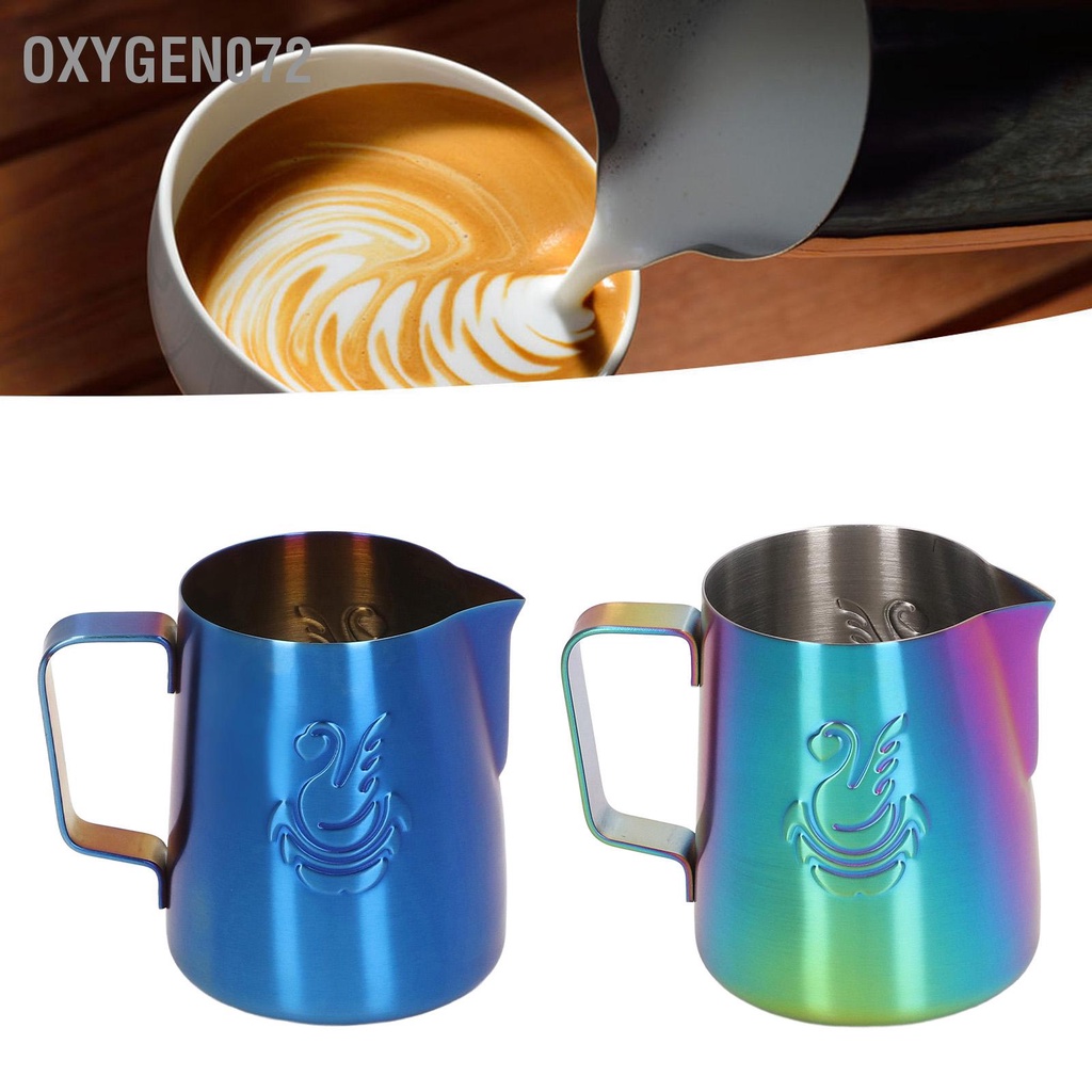 Oxygen072 Bình trữ đông sữa 380ml Thực phẩm cấp độ bằng thép không gỉ Eagle Vòi đa chức năng Cốc làm lạnh cho Latte kem