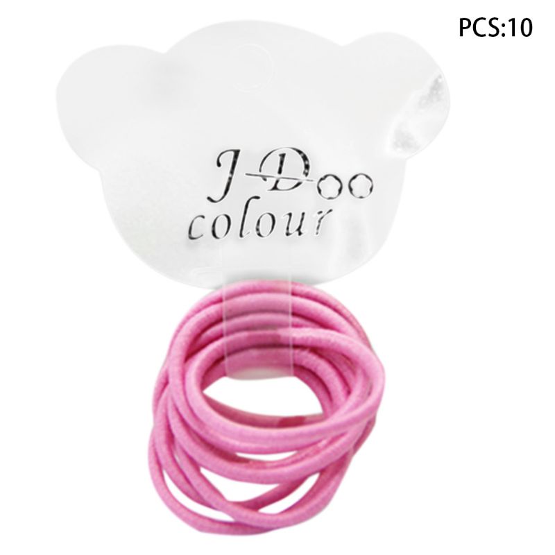 Set 10 Dây Thun Cao Su Mini Màu Sắc Tươi Sáng Cho Bé Gái