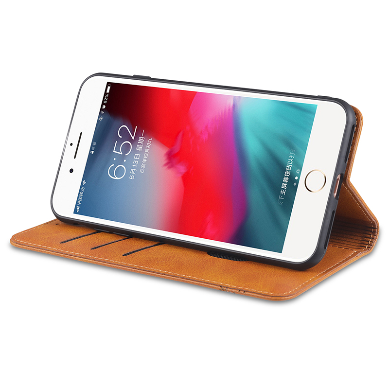 Bao da điện thoại kiểu ví đựng thẻ tiền mặt thích hợp cho iPhone 6 6S 7 8 plus SE 2020