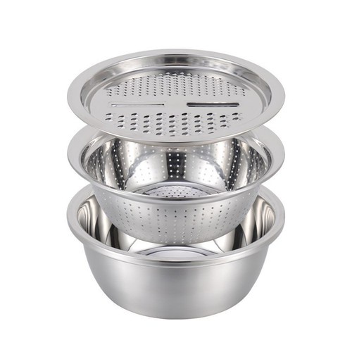 Rổ bào inox kèm thau 3 trong 1 tiện lợi