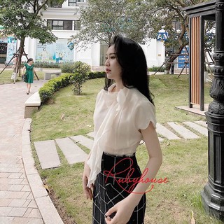 Áo tơ cổ nơ Ruby