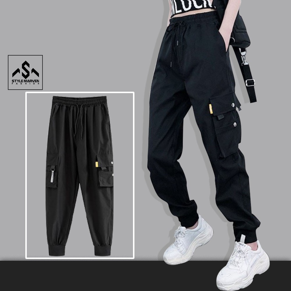 Quần jogger nữ basic STYLE MARVEN phối túi hộp vải kaki co giãn - QUAN SM019V1