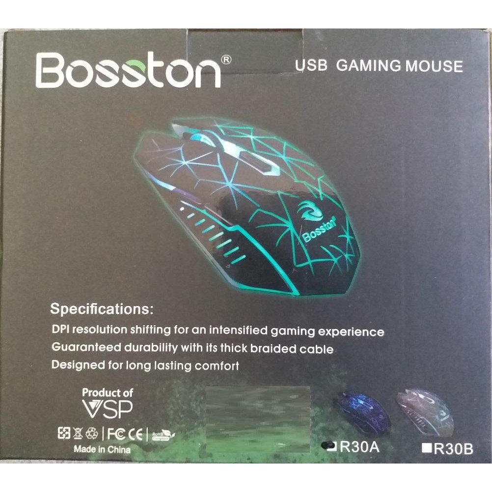 Chuột Gaming 6D Bosston R30A led đa màu