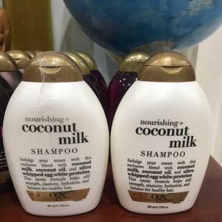 DẦU GỘI XẢ  OGX NOURISHING COCONUT MILK DÙNG CHO TÓC XƠ, CHẺ NGỌN