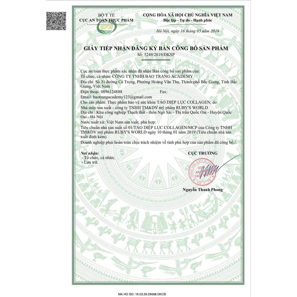 Tảo diệp lục collagen Doctor Queen | Thế Giới Skin Care