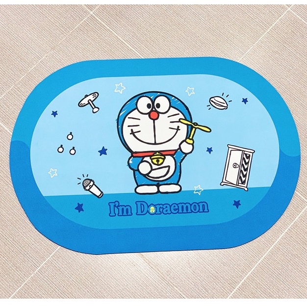 Thảm chùi chân chống trượt Hello Kitty - Doraemon