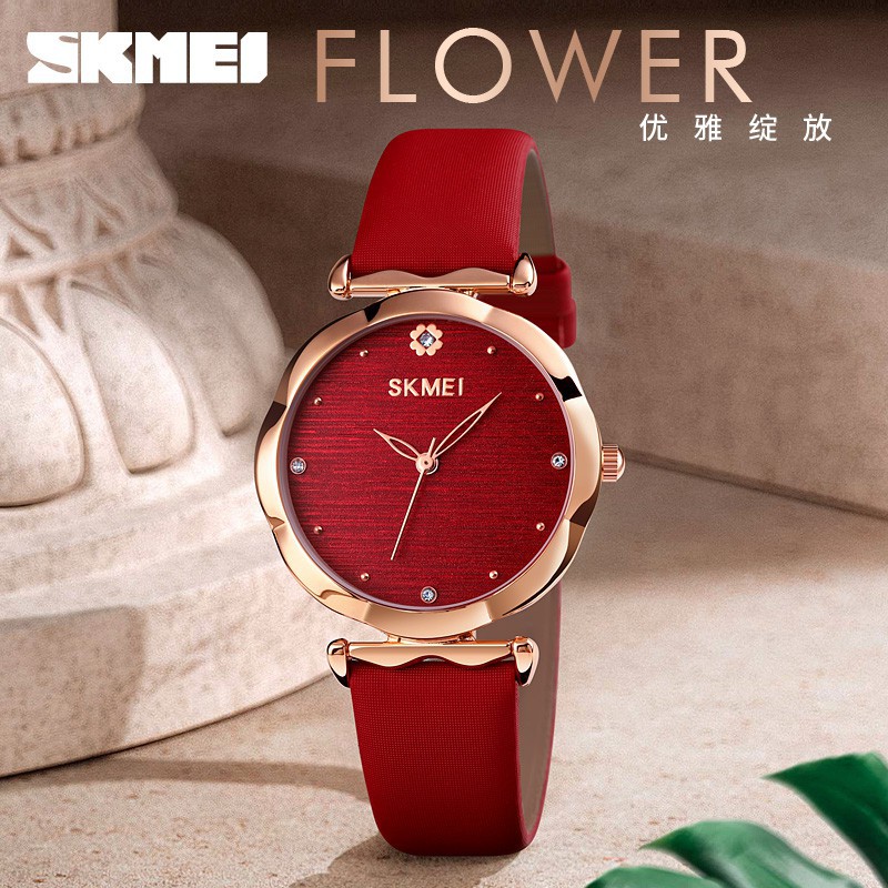 Đồng Hồ SKMEI 1703 Thạch Anh Mặt Tròn Kiểu Cổ Điển Trang Trí Hoa Sang Chảnh Cho Nữ | BigBuy360 - bigbuy360.vn