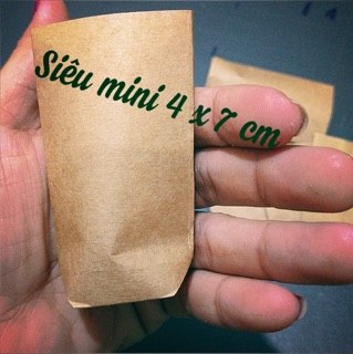 Combo 200 Túi giấy kraft mini kt: 4x7 cm