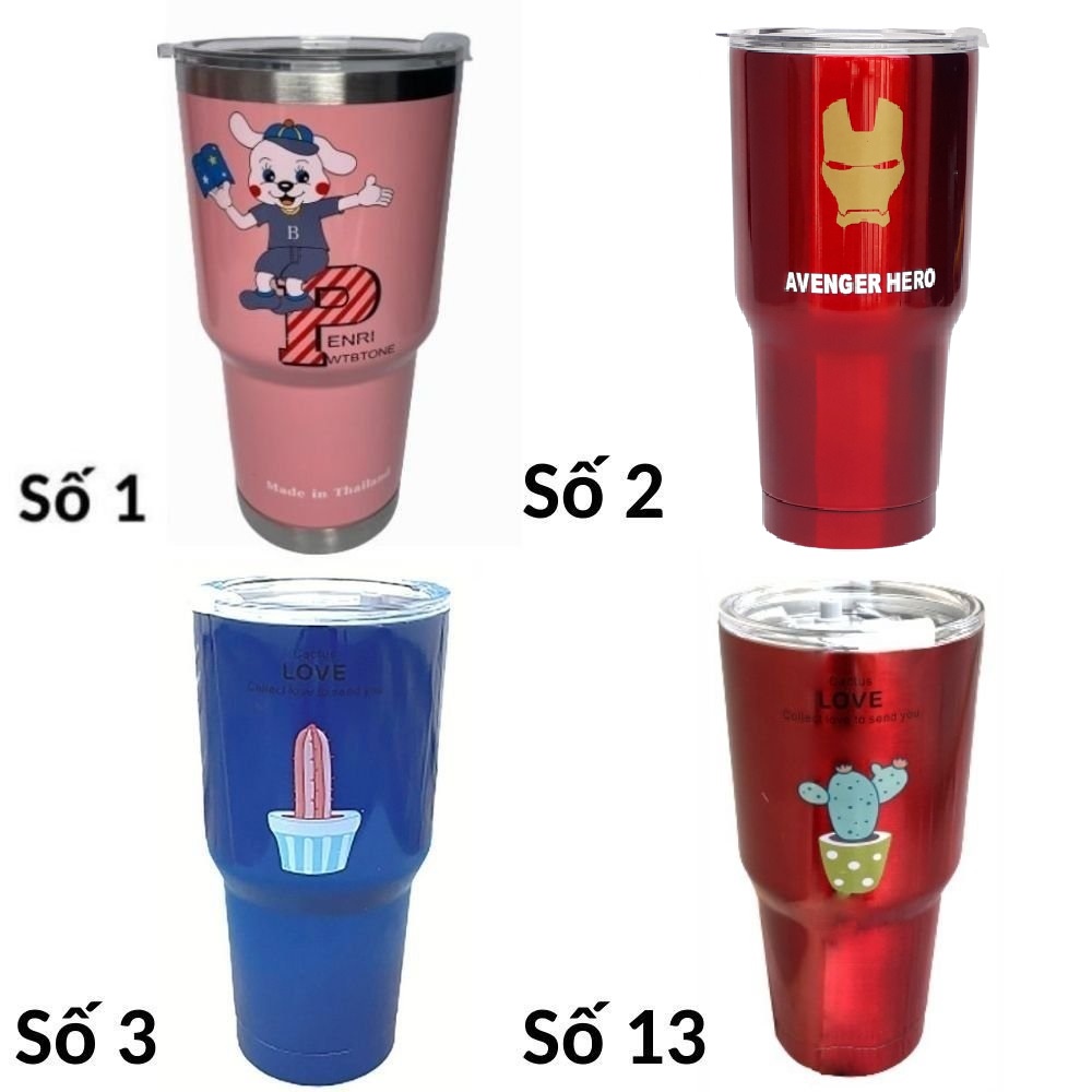 Ly giữ nhiệt Thái Lan 900ml ❤️Kèm Bộ Ống hút❤️ bình uống nước cốc cách nhiệt cao cấp Kami22008 | BigBuy360 - bigbuy360.vn