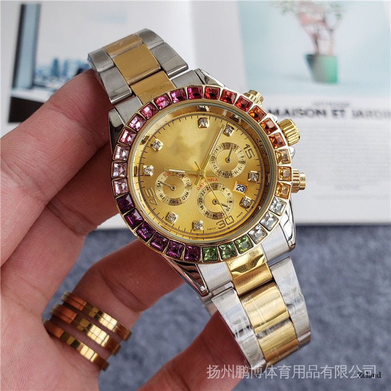 Mens stainless steel Universe Rolex quartz watch