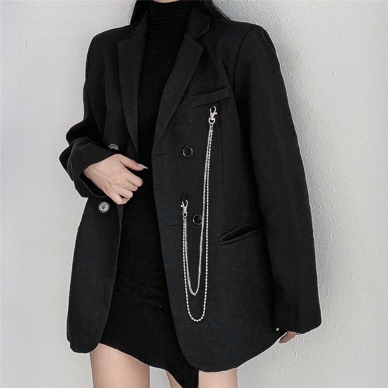 Áo Blazer Nữ  [Tiệm Vải Xinh]  Áo Vest Xích Nữ - Hàng Quảng Châu - BL001