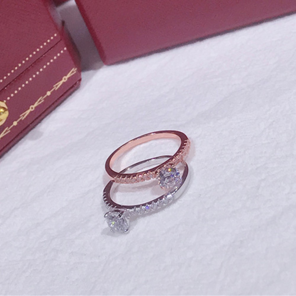 Nhẫn đeo tay mạ bạc đính đá pha lê kích cỡ 5-11 nhẫn bạc nữ đính đá nhẫn đính đá bạc tay trang đeo tay