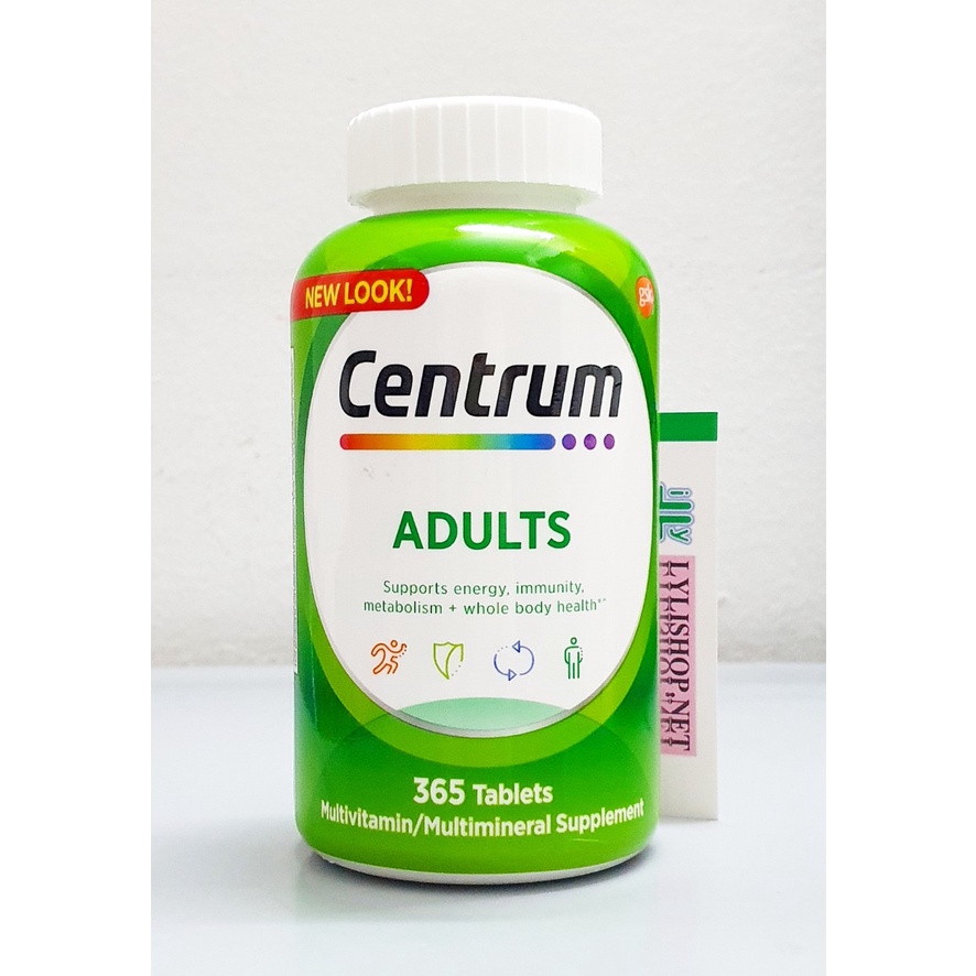Vitamin Tổng Hợp centrum Adults Cho Nam Nữ chai 365 viên của Mỹ- Nam và Nữ dùng chung được