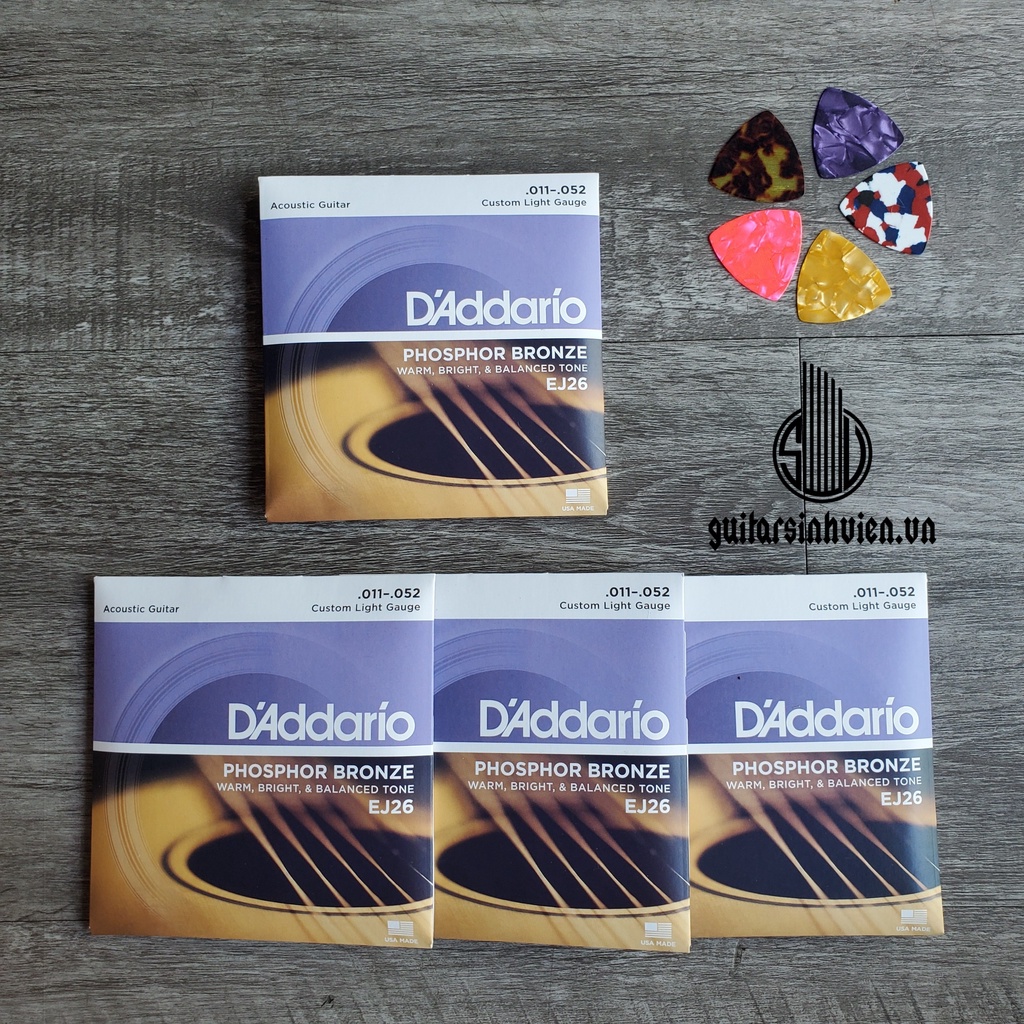 DÂY ĐÀN ADDARIO EJ26 CHÍNH HÃNG - TẶNG 1 PHÍM GẢY