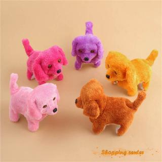 COD Cute Walking Barking Toy Funny Electric Short Floss Electric Moving Dog Children Kids Toys