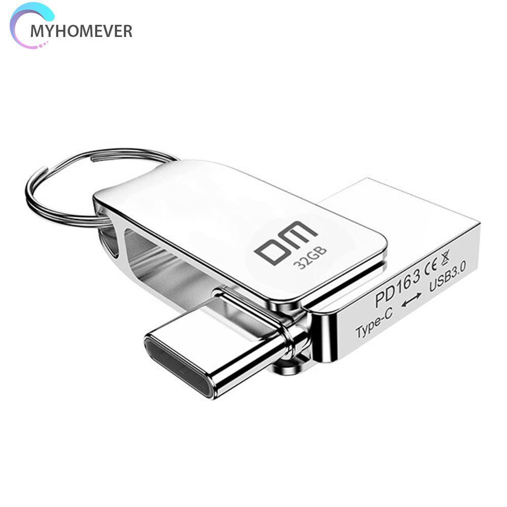 myhomever DM PD163 USB Flash Drive 32GB 64GB OTG Metal USB 3.0+ Type C Pendrive Stick