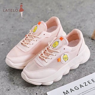 GIÀY THỂ THAO SNEAKER MÀU HỒNG ĐỘN ĐẾ CAO HÀN QUỐC HOT GIÁ RẺ 2019-GS05