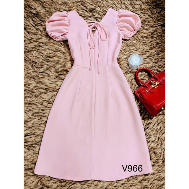 [ xả kho ] MiD Đầm suông dây đan ngực V966 Mie Design ảnh thật