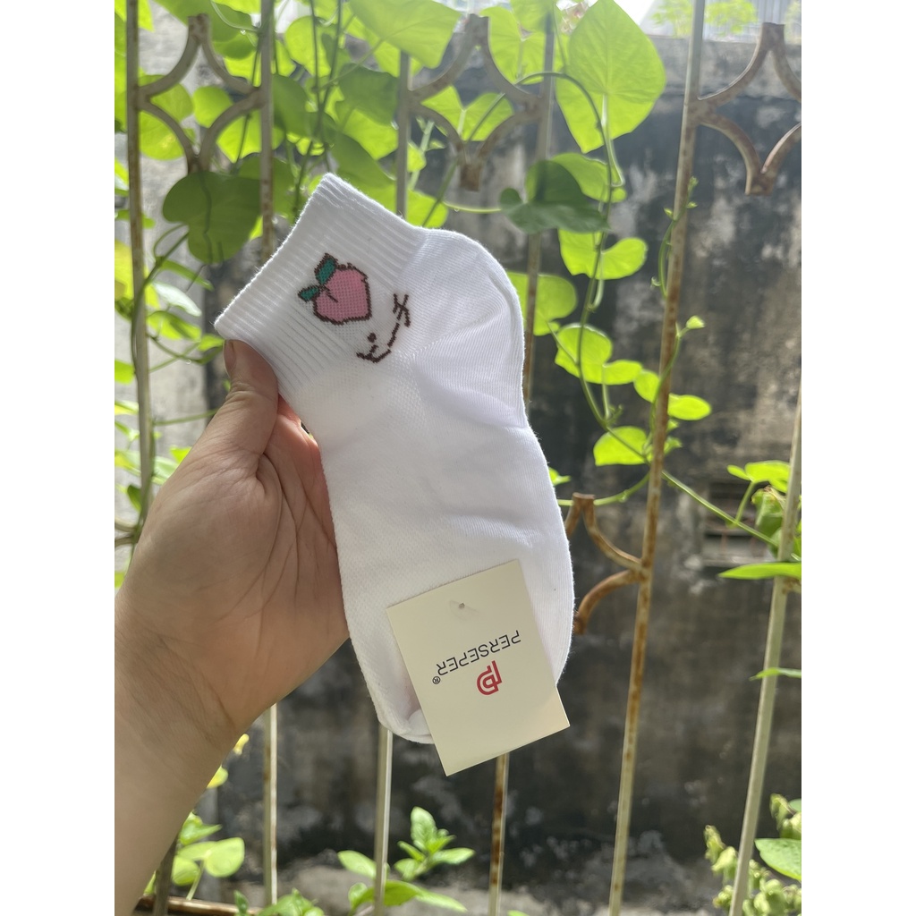 N91 Tất cổ ngắn hoạ tiết trái cây