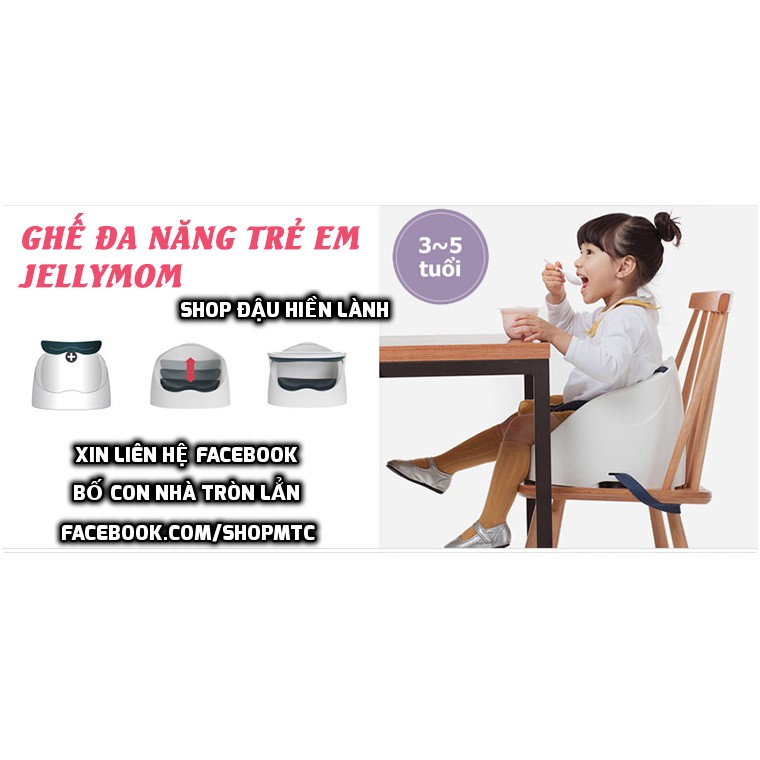 Ghế ăn dặm cho bé Jellymom nhập khẩu chính hãng kiêm ghế đa năng ghế tập ngồi bán chạy tại Hàn Quốc Jelly Mom Wise Chair