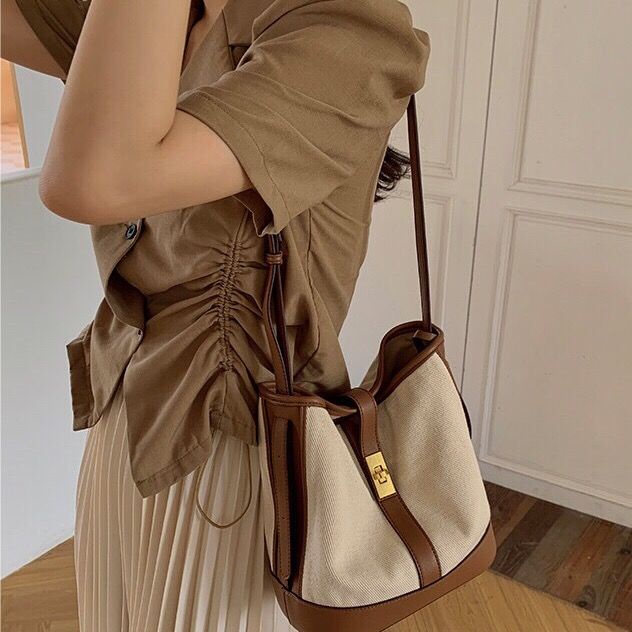 Túi Xách Canvas Sức Chứa Lớn Thời Trang Mùa Hè Cho Nữ