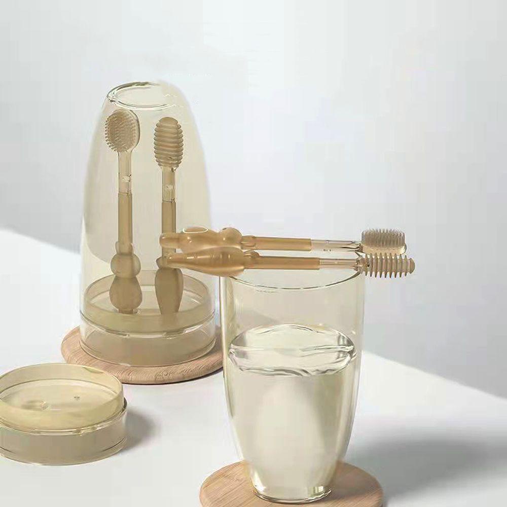 Bàn Chải Đánh Răng Cầm Tay Bằng Silicon Hình Thỏ Cà Rốt Dễ Thương Chống Bụi Chăm Sóc R