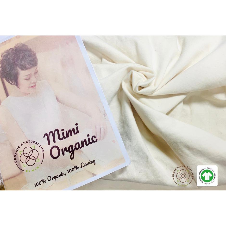 Vải cotton hữu cơ màu mộc tự nhiên - Organic and Natural Life by Mimi