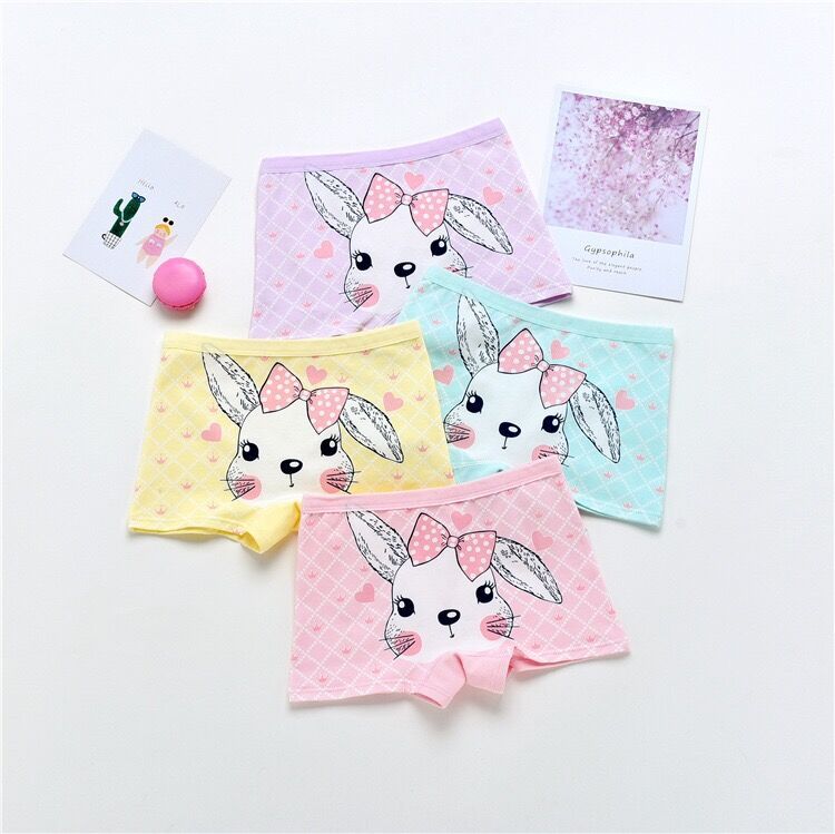 Quần Lót Cotton Họa Tiết Hoạt Hình Xinh Xắn Cho Bé Gái