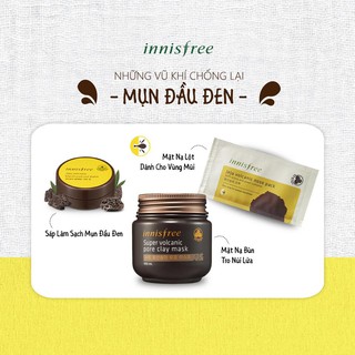 MẶT NẠ ĐẤT SÉT TRO NÚI LỬA INNISFREE SUPER VOLCANIC PORE CLAY MASK