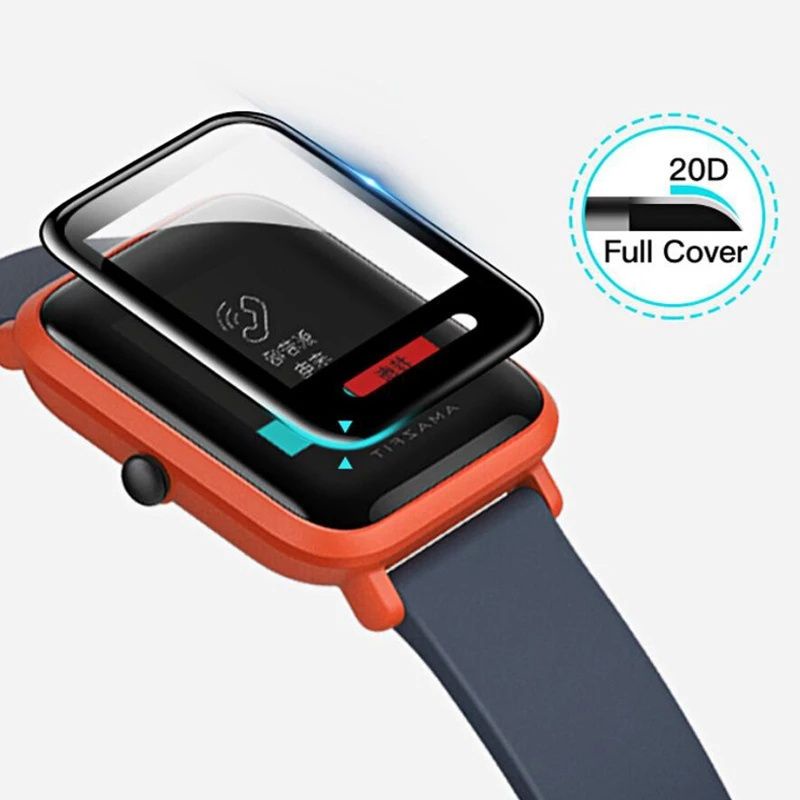 Cường lực màn hình 3D Cạnh Cong Full mặt kính cho Huami Amazfit Bip