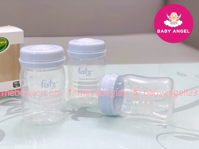 Bộ 3 bình trữ sữa 150ml Fatz Baby FB0120N