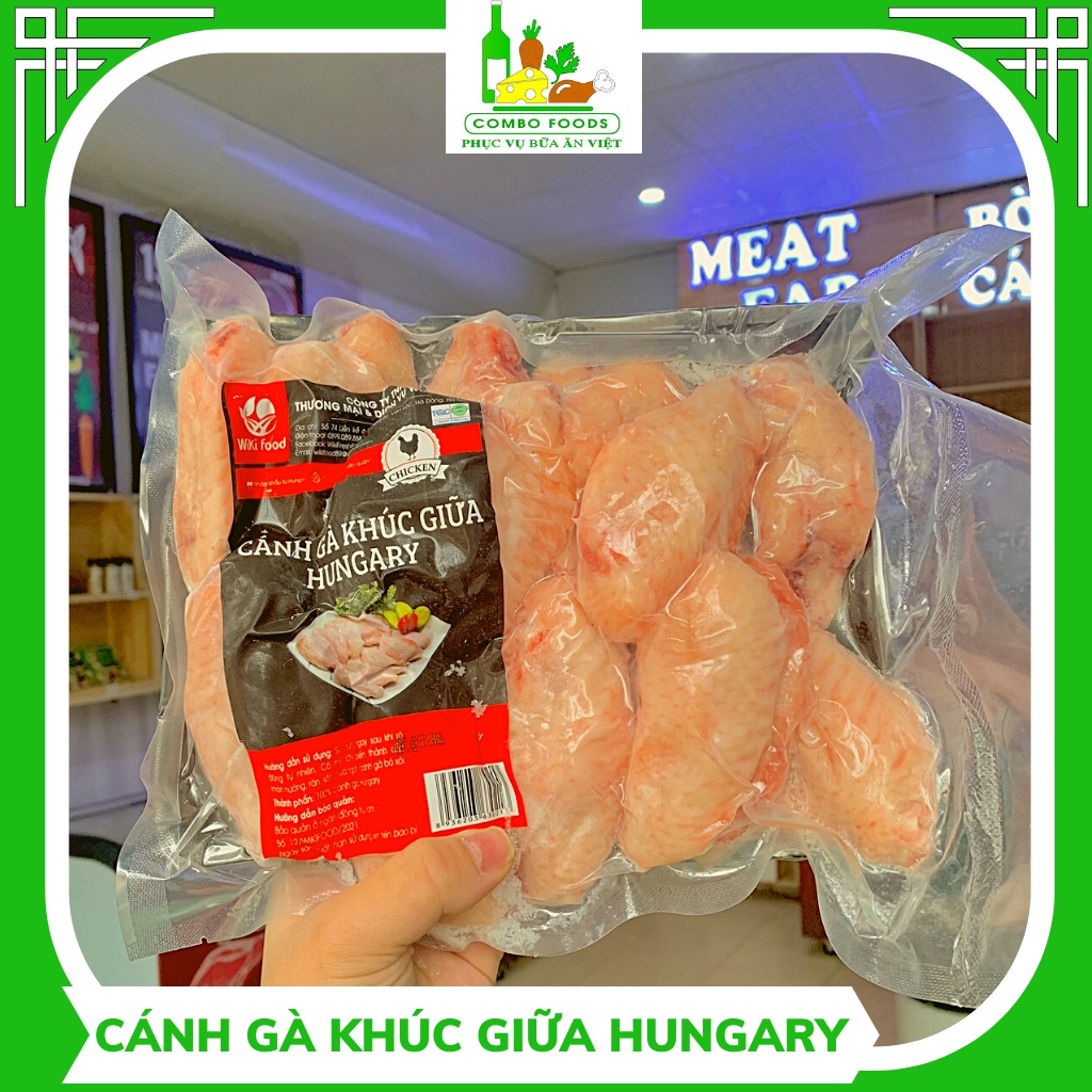 Cánh Gà Khúc Giữa Hungary Nhiều Thịt Ít Mỡ khay 1kg hàng nhập khẩu chất lượng cao
