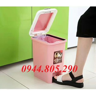 Thùng rác đạp chân 10L cao cấp