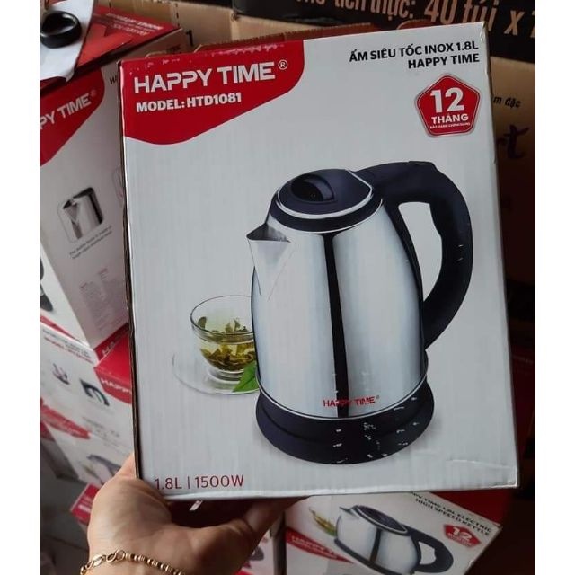 ẤM SIÊU TỐC INOX 1.8L SUNHOUSE HAPPY TIME CHÍNH HÃNG
