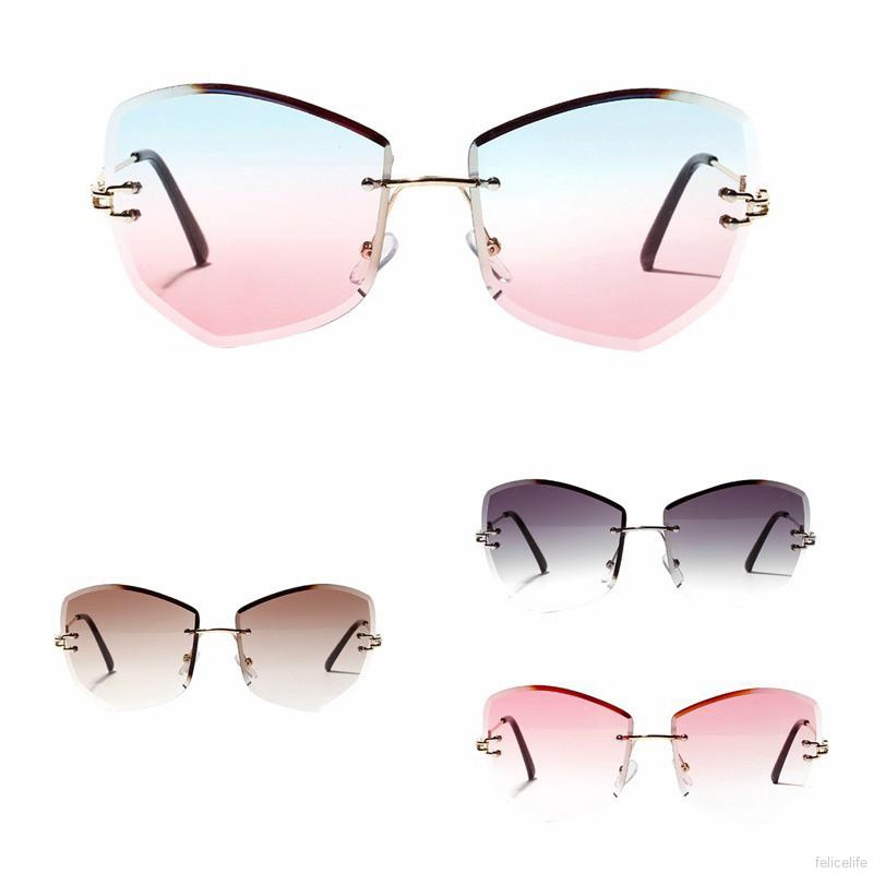 Kính mát mắt mèo không viền màu trong suốt không viền gentle monster | BigBuy360 - bigbuy360.vn