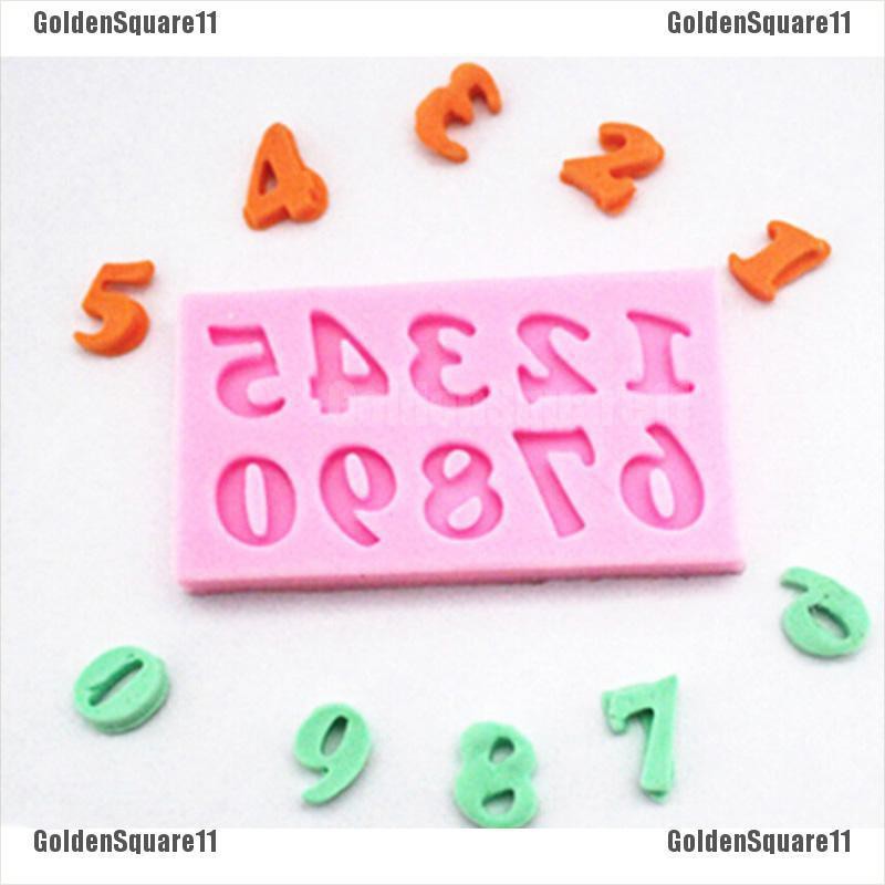 Khuôn Silicone Làm Bánh Hình Số 3D DIY